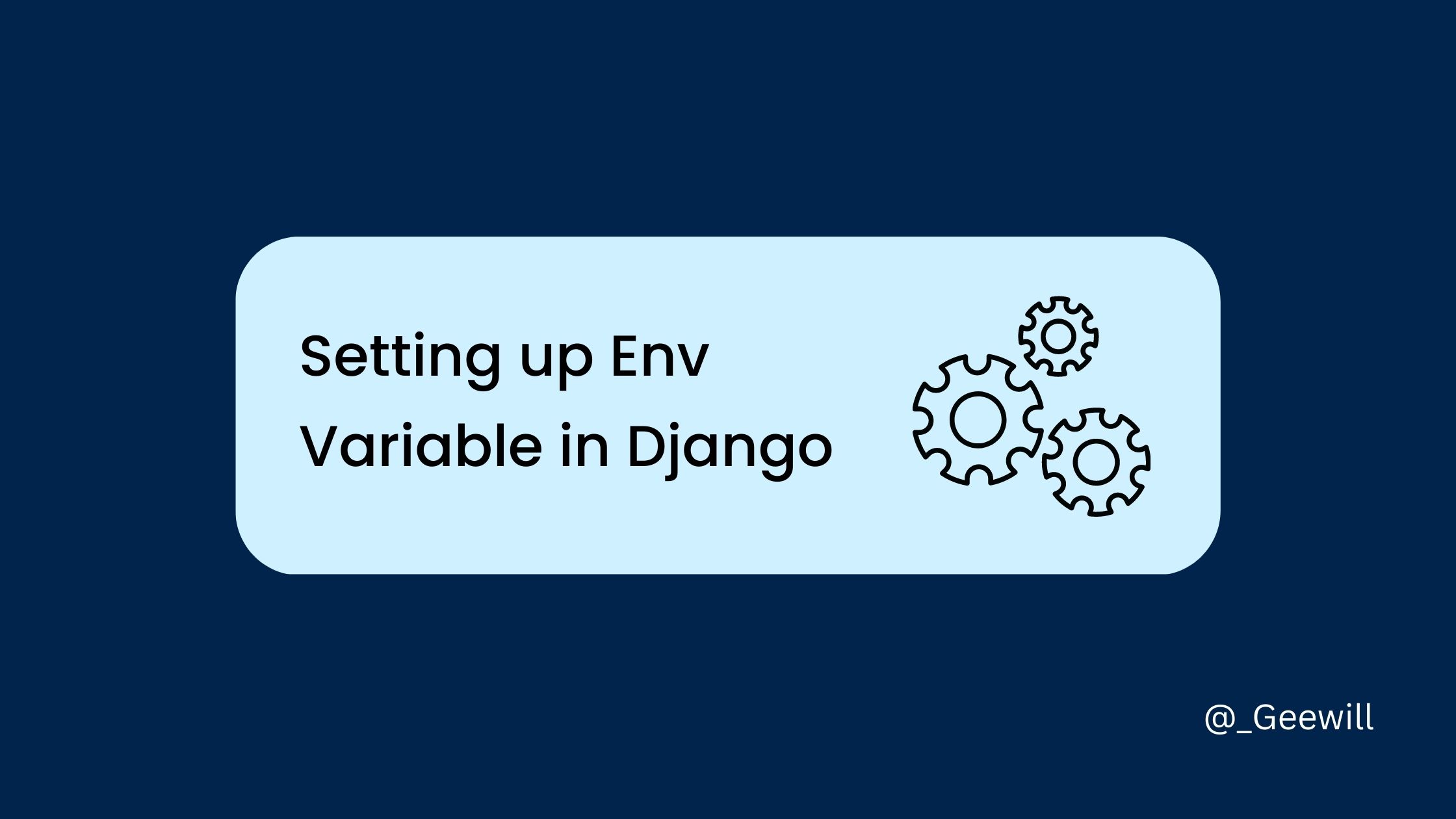 How to set up an env variable in django